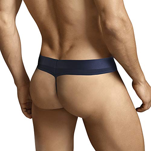 ARIUS Tanga Hombre Sexy Negro - Tanga Caballero - Tanga Masculino - Tanga Hilo Hombres Sensual - String Hombre - g-String Caballero - Tanga Algodon Hombre (S)