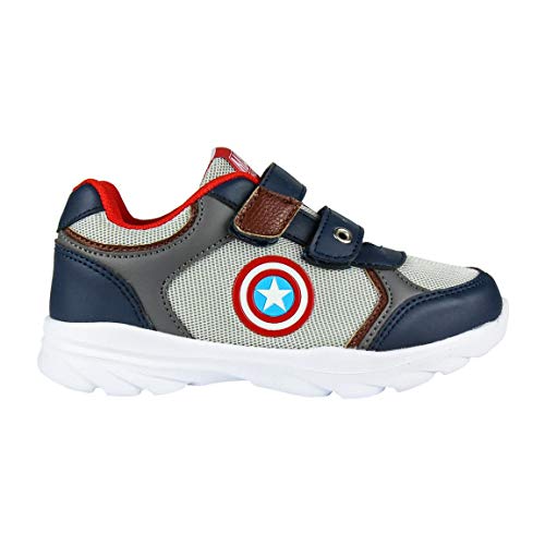 Artesania Cerda Deportiva Suela Ligera Avengers Capitan America, Zapatillas para Niños, Gris (Gris C13), 27 EU