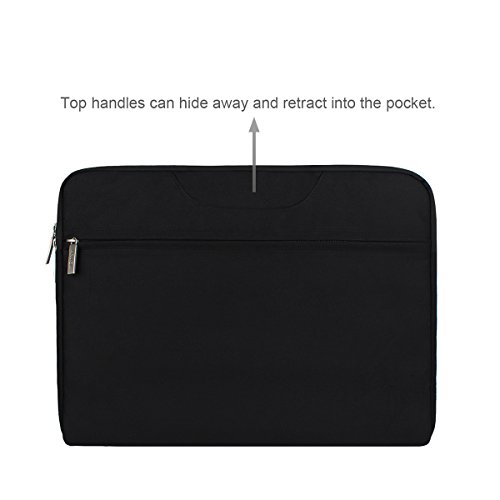 Arvok 15-15.6 Pulgadas Funda para Portátiles/Maletín Funda Bandolera para MacBook Pro Retina/MacBook Air/Protectora Funda Bolso para Acer/ASUS/DELL/Lenovo/HP/Samsung (Negro)