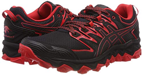 Asics Gel-Fujitrabuco 7, Zapatillas de Running para Hombre, Negro (Black/Classic Red 001), 46 EU