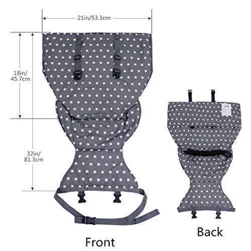 Asiento elevador para bebé, silla de bebé, silla de comedor, silla de bebé, móvil, portátil, plegable y portátil. (gris)