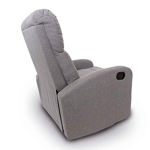 Astan Hogar Sillón Relax con Reclinación Manual, Gris, Talla Única