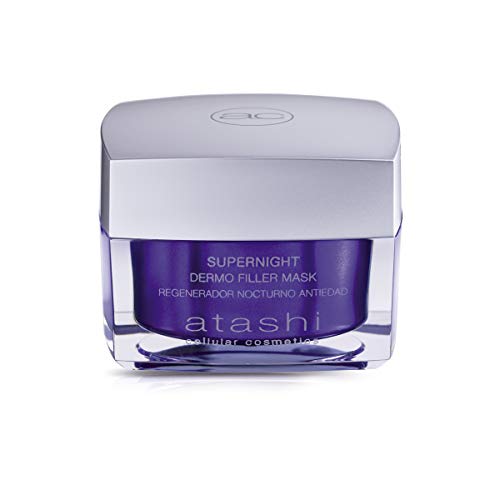 atashi Supernight - Dermo Filler Mask, Repara y Protege de Luz Azul, Redensifica y Rejuvenece en Una Noche, Reduce Arrugas, Piel Suave y Hidratada, Ácido Hialurónico, Liposomas A, C y E, 50 ml