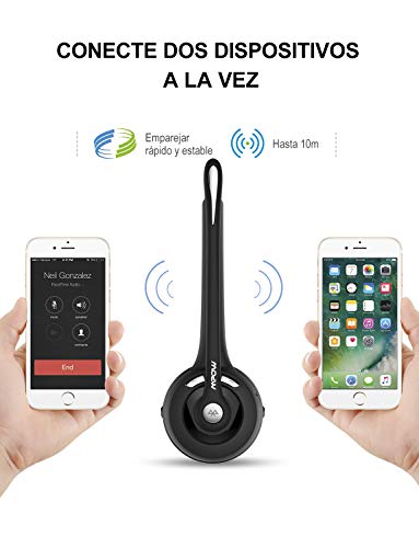 Auriculares Bluetooth de Diadema Inalámbrico con Micrófono, 13 Horas de Conversación de Calidad, Mpow Auriculares Manos Libres con Cancelación de Ruido para Telefono Fijo Skype VoIP Recepcionista