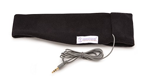 Auriculares con Banda de Lana para la Cabeza AcousticSheep SleepPhones v.6 Classic - Negro, Mediano (Esta Talla se Ajusta a la mayoría)