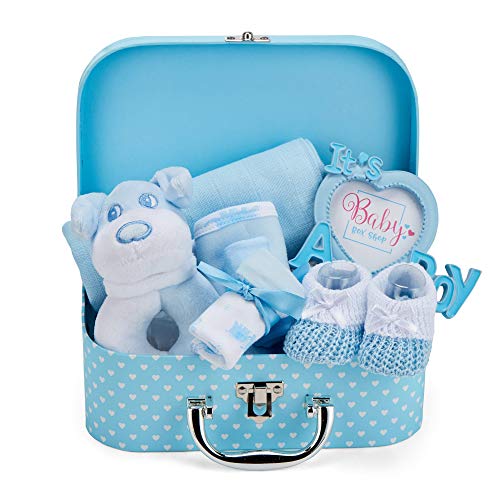  Cesta de regalo para bebé niño, regalos para bebé recién nacido,  práctica cesta de regalo para bebé esencial con organizador de pañales,  color gris : Bebés