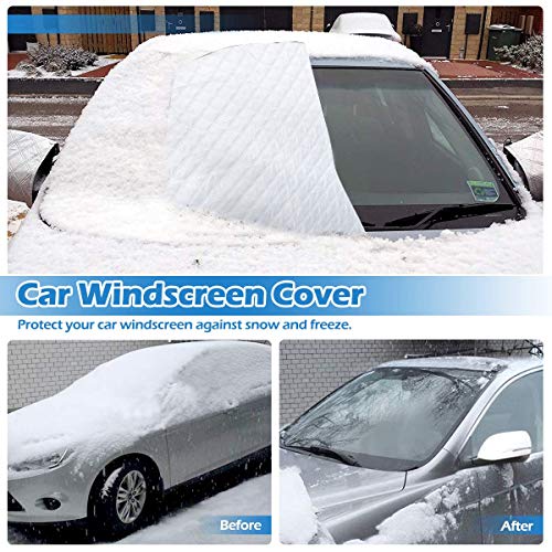 BACKTURE Protector Parabrisas Coche, Talla Grande Protector para Coche con imán, Cubierta de Parabrisas Coche Universal Protege de Antihielo, Nieve, Hielo, Lluvia, UV (158 * 120cm)