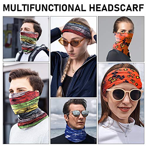 Bandanas Multifuncionales Elásticas, Multifunción Estirable Cuello, Bufanda Pañuelo Multifuncional, Cuello Tubo Bufanda Mascarilla, Multifunción Pañuelos para Yoga,Senderismo,Montar,Moto Ciclismo,etc.