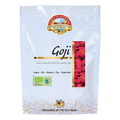 Bayas de Goji Naturales Bio 700g gr bajas grandes, ecológicas orgánicas de Uzbekistan, sin azucar añadido, sin azufre 7x100g