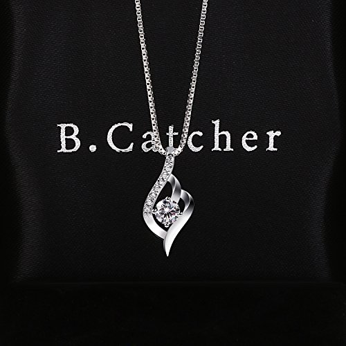 B.Catcher Collar Mujer Plata de Ley 925 ''Eres el amor de mi vida'' con Para Regalo Originales Cadena 45cm Longitud