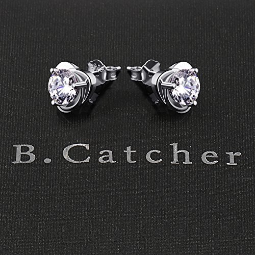 B.Catcher Mujer Pendientes 925 Plata corazón''Te quiero hasta el cielo''con Para Regalo San Valentín Originales