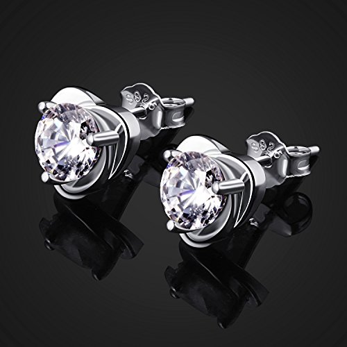 B.Catcher Mujer Pendientes 925 Plata corazón''Te quiero hasta el cielo''con Para Regalo San Valentín Originales