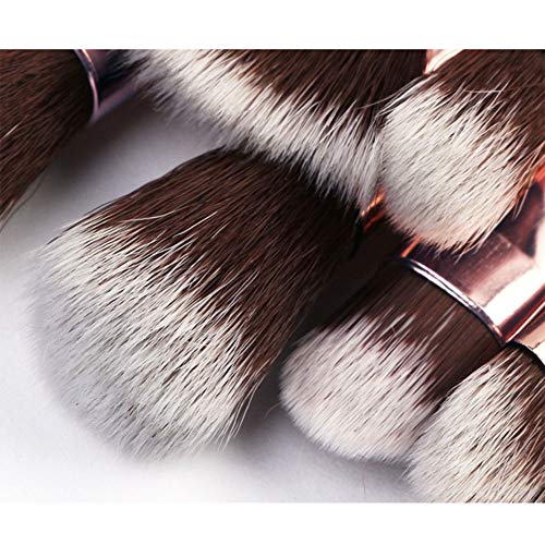 Beauty Make Up Brush Set 12 Piezas, Cepillo Cosmético, Hecho de Plástico y Cabello Sintético, para Cara y Ojos, Set Eyeliner Sombra de Ojos Blending Brush Tools Blusher Foundation Brush Kit Black