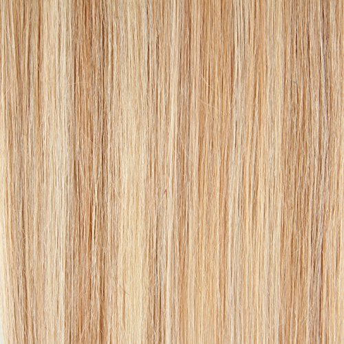 Beauty7 Extensiones de Cabello Natural Clip 8 Unidades 120g 100% Remy Lacio Straight de Pelo Natural Pelucas Cabello Humano de Color 27# y 613# Marrón de 20" 51cm larga