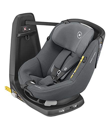 Bebe Confort Axissfix Plus - Silla de coche Isofix 0-18 kg, giratoria 360°, reclinable, homologada I-Size, para niños de 0 a 4 años sillita para coche Authentic Graphite