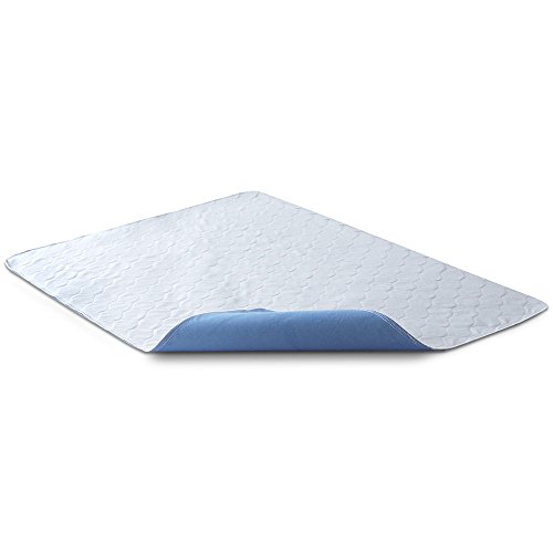 Bedecor 2X Lavables colchón Protector Impermeable/Colchón Incontinencia,Antibacteriano, Anti-ácaro,para incontinencia, niños, Adultos Mayores - 70 x 90cm (Azul)