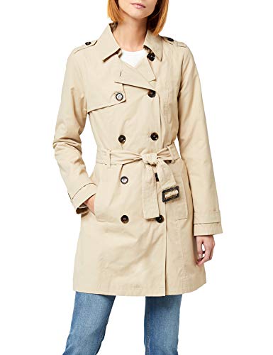 Berydale Gabardina con cinturón para mujer, Beige, 38