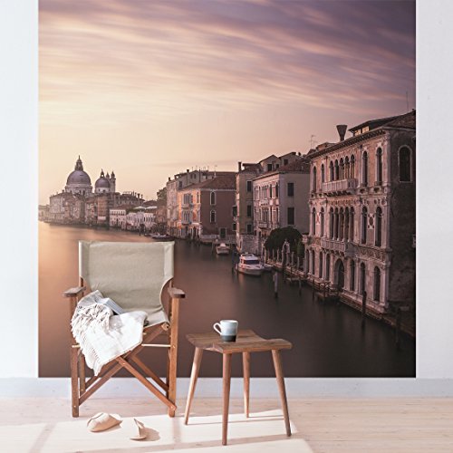 Bilderwelten Fotomural - Tarde en Venecia - Mural cuadrado papel pintado fotomurales murales pared papel para pared foto 3D mural pared barato decorativo, Tamaño: 336cm x 336cm