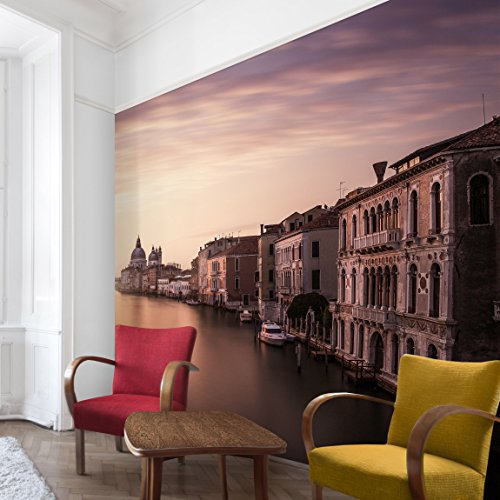 Bilderwelten Fotomural - Tarde en Venecia - Mural cuadrado papel pintado fotomurales murales pared papel para pared foto 3D mural pared barato decorativo, Tamaño: 336cm x 336cm