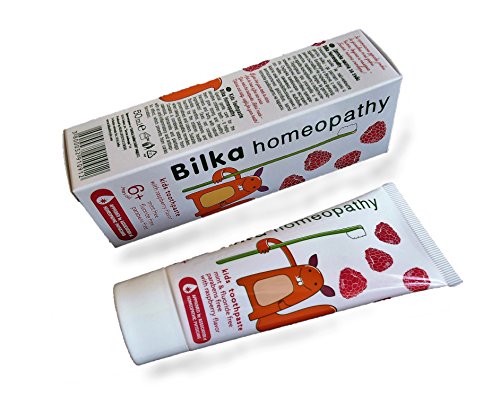 Bilka Pasta de Dientes Natural Para Niños Sabor Fresa Sin Flúor 6 años Homeopatía 50 ml Pack de 1