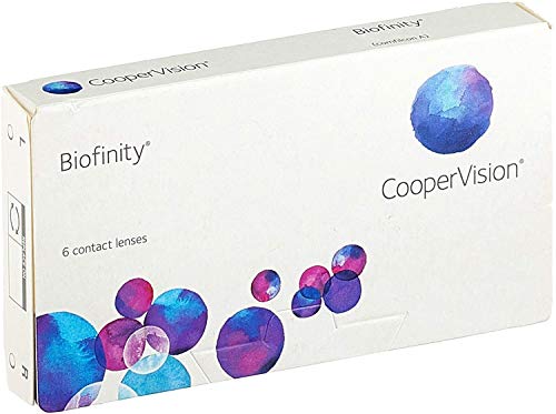 Biofinity - Lentes de contacto esféricas mensuales (R 8.6 / D 14 / -2.5 Diop), Pack de 6 uds.