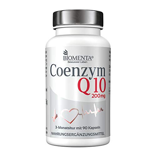 BIOMENTA COENZIMA Q10 200mg | 90 vegano Coenzima Q10 Cápsulas | por tres meses