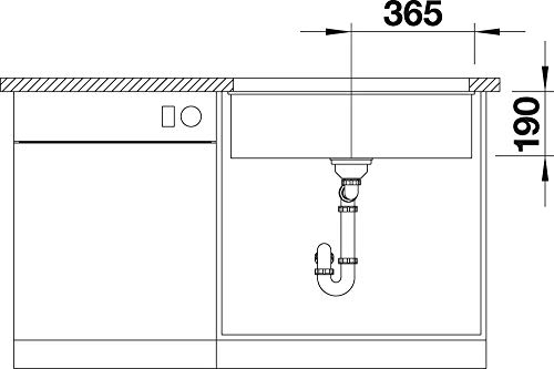 BLANCO SUBLINE 700-U 523 442 Fregadero Cocina, gris antracita, 700 mm Beckenbreite