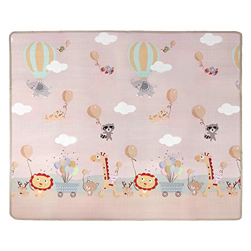 Blanketswarm Alfombrilla para niños de 12 a 36 Meses, no tóxica, 1 cm de Grosor, Doble Cara, Impermeable, de plástico LDPE, para niños pequeños, 200 x 180 cm, Extra Grande (A)