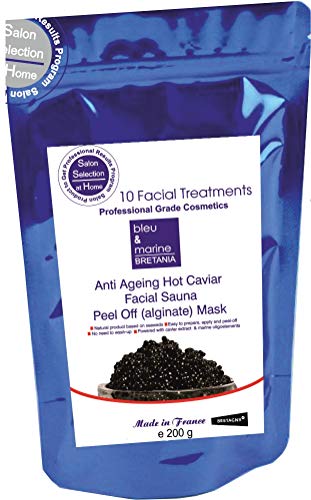 bleu&marine Bretania, Sauna facial antienvejecimiento con caviar, Máscara Peel-Off, 200 g