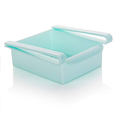 Bluelover Cocina Plástico Nevera Nevera Rack de almacenamiento Congelador Estante Holder Cocina Organización Azul