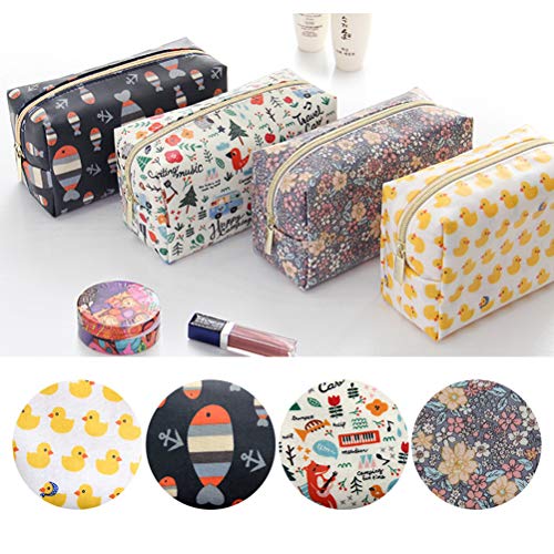 Bolsa de cosméticos Bolsa de cosméticos rectangular portátil para maquillaje Artículos de higiene personal Bolsa de almacenamiento - Fox (Imagen 1)