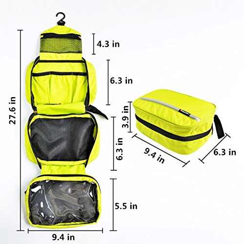 Bolsas de aseo Neceser de viaje Bolsa de Maquillaje Para Colgar plegable Bolsa de Lavado impermeable con el peine libre ONEGenug