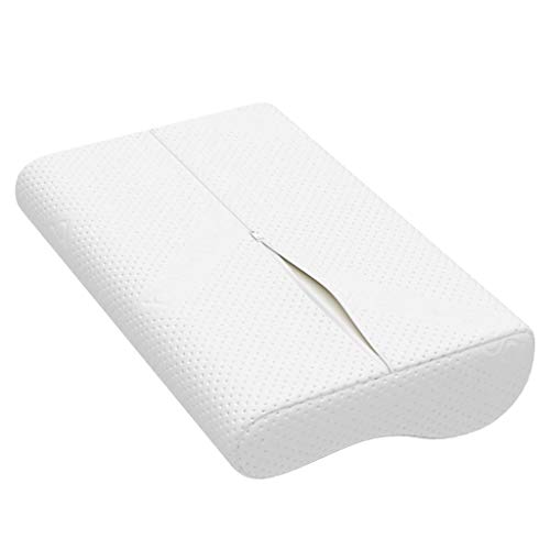 bonmedico Shapely Almohada Cervical - Almohada Viscoelastica para el Cuello hecha de Espuma de Memoria, Almohada Cervical Viscoelastica con Altura Ajustable para los que Duermen de Espaldas y de Lado