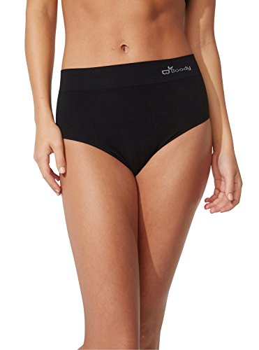 Boody Organic Bamboo EcoWear - Breve para mujer, color negro