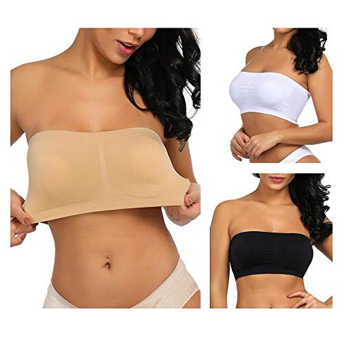 Boolavard Ladies Sexy Bandeau sin Tirantes sin Costura Boob Tubo Sujetador Estilo XXL: (42-44)