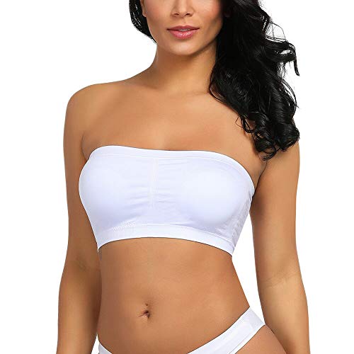 Boolavard Ladies Sexy Bandeau sin Tirantes sin Costura Boob Tubo Sujetador Estilo XXL: (42-44)