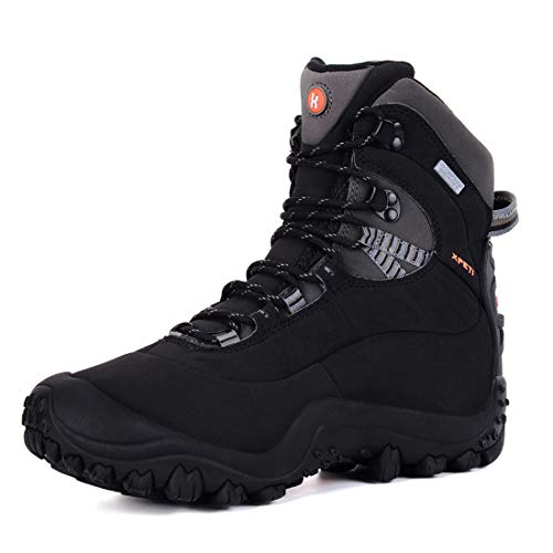 Botas de Senderismo Mujer,XPETI Trekking Impermeables Zapatos Montaña Alpinismo Escalada al Aire Libre Zapatillas Trail Calzado Altas Invierno Bajas Seguridad Negro 37.5