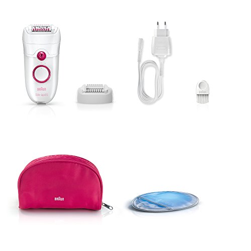 Braun Silk-épil 5 5185 Young Beauty Legs - Depiladora (Epilator) Crimson, Color blanco