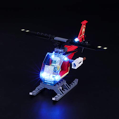 BRIKSMAX Kit de Iluminación Led para Lego City Fire Brigada Distrito Centro, Compatible con Ladrillos de Construcción Lego Modelo 60216, Juego de Legos no Incluido