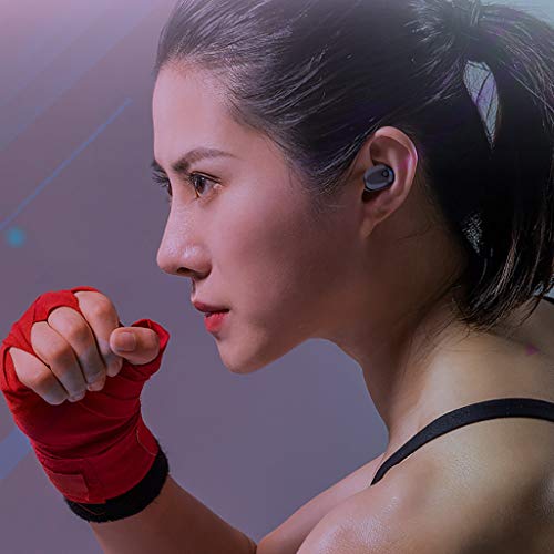 BT5.0 Auriculares In-Ear Mini Auriculares inalámbricos Auriculares estéreo con micrófono A1 Auricular Bluetooth Deportes inalámbricos Auriculares con Caja de Carga