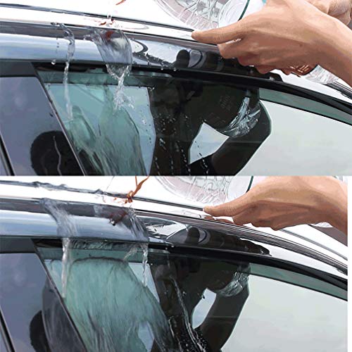 BTSDLXX 4Pcs Coche Deflectores Viento Ventana Window Visor, para Mercedes GLK 300 200 260 2013-2018 Visera de Ventana, Guardia Sol Lluvia Oscuro Humo Sombra de Ventilación Accesorios de Auto