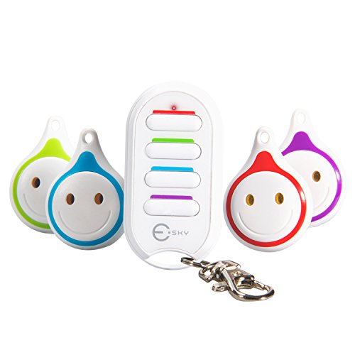 Buscador de Llaves, Esky 4 en 1 Key Finder Control remoto Localizador de artículos inalámbricos Key Finder para Key / Pet / Wallet / Cell Phone