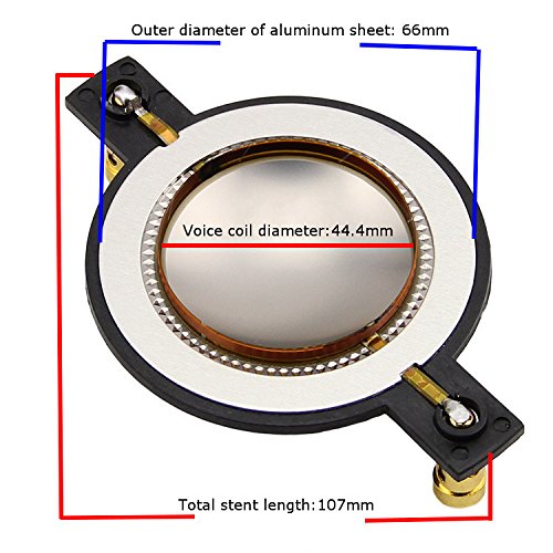 C-FUNN 44,4 Mm Diafragma De Titanio De Alta Membrana De Tono General Bobina De Voz