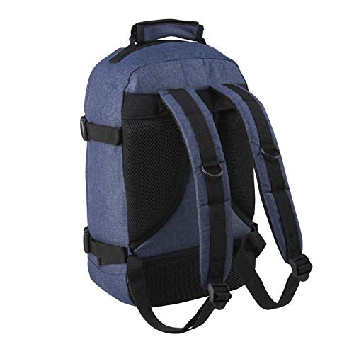 Cabin Max Metz 20L 40x20x25 cm Maleta de Cabina Pequeña Mochila de Viaje Stowaway Ideal para Llevar Debajo del Asiento en Ryanair (Azul Atlantico)