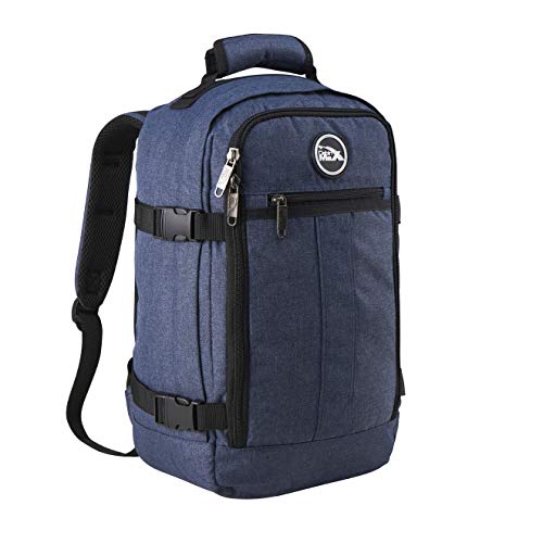 Cabin Max Metz 20L 40x20x25 cm Maleta de Cabina Pequeña Mochila de Viaje Stowaway Ideal para Llevar Debajo del Asiento en Ryanair (Azul Atlantico)