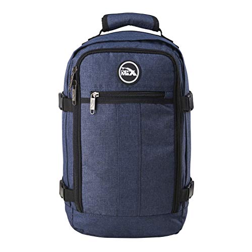 Cabin Max Metz 20L 40x20x25 cm Maleta de Cabina Pequeña Mochila de Viaje Stowaway Ideal para Llevar Debajo del Asiento en Ryanair (Azul Atlantico)