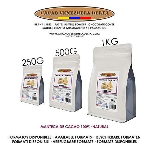 Cacao Venezuela Delta · Manteca De Cacao 100% · Natural · 500g - Calidad Extra