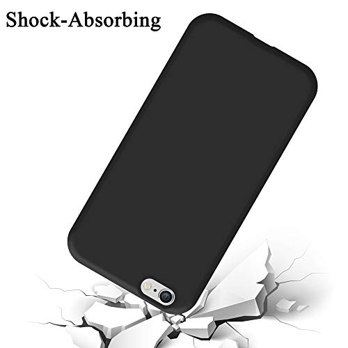 Cadorabo Funda para Apple iPhone 6 en Liquid Negro - Cubierta Proteccíon de Silicona TPU Delgada e Flexible con Antichoque - Gel Case Cover Carcasa Ligera