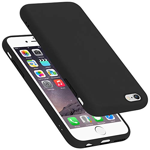 Cadorabo Funda para Apple iPhone 6 en Liquid Negro - Cubierta Proteccíon de Silicona TPU Delgada e Flexible con Antichoque - Gel Case Cover Carcasa Ligera