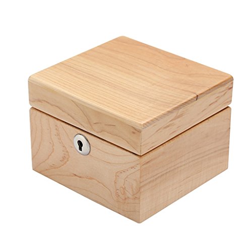 Caja de Reloj Almacenamiento de Joyas Caja de Reloj de Madera con Bloqueo/Almohada muñeca para Hombres o Mujeres Caja de Almacenamiento de colección de Pulsera de joyería - 2 Ranuras de Relojes (for